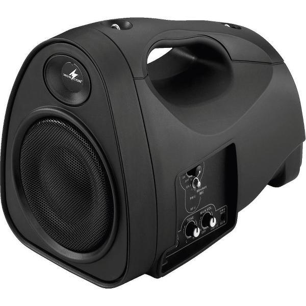 Monacor TXA-110 Mobiele luidspreker werkt op een accu en op netvoeding