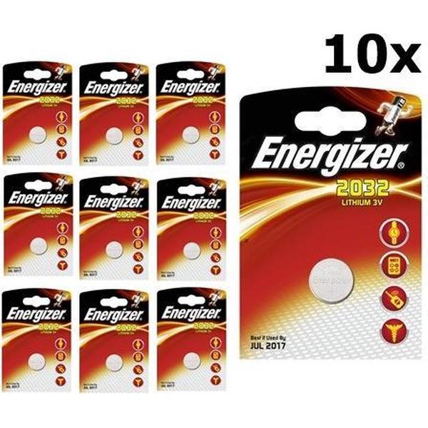 10 Stuks Energizer CR2032 3V Lithium batterij