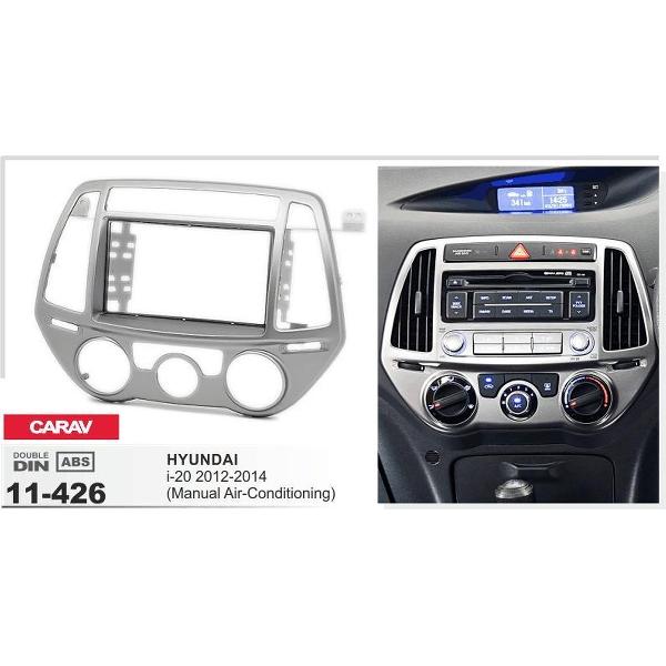 2-DIN HYUNDAI i-20 2012-2014 (Manual Air-Conditioning) afdeklijst / installatiekit Audiovolt 11-426