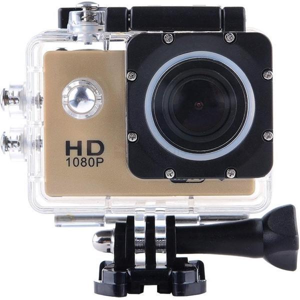 Action Sports Camera - Ultra HD 1080P - Wi-Fi Waterproof - Goud