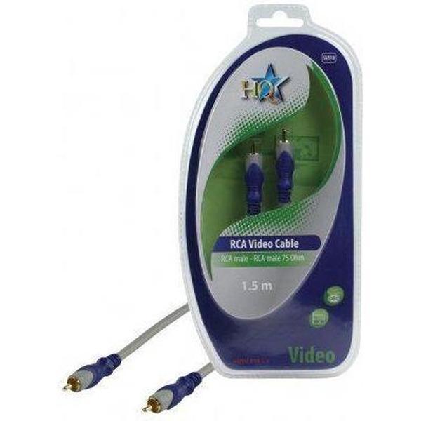 HQ Standaard Rca Mannelijk - Rca Mannelijk 75 Ohm Kabel 1.50 M