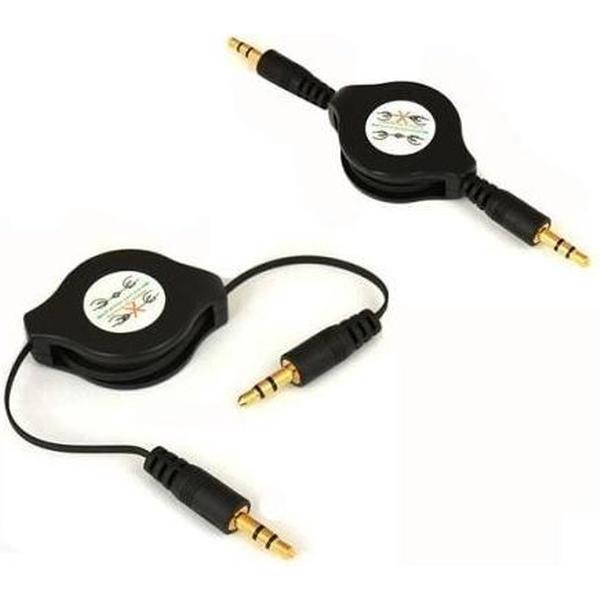 Oprolbare 3,5 mm Aux kabel voor iPad/iPhone/Smartphone+meer