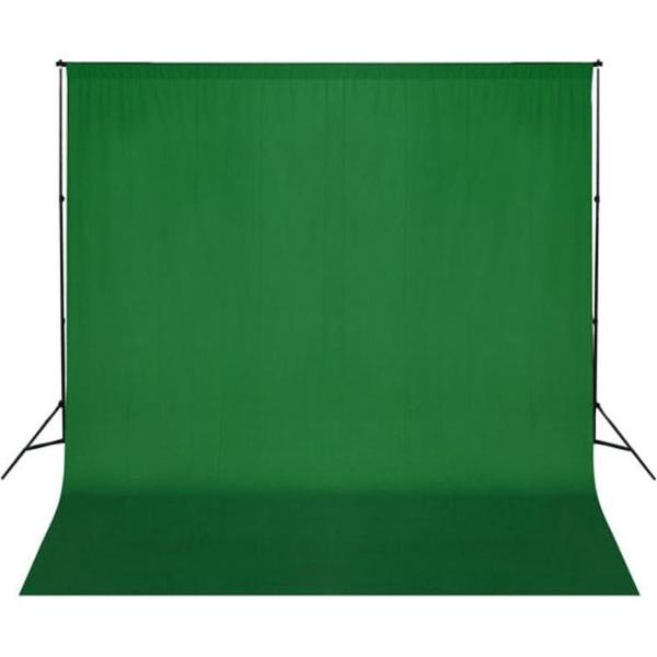 vidaXL Achtergrond chromakey 300x300 cm katoen groen