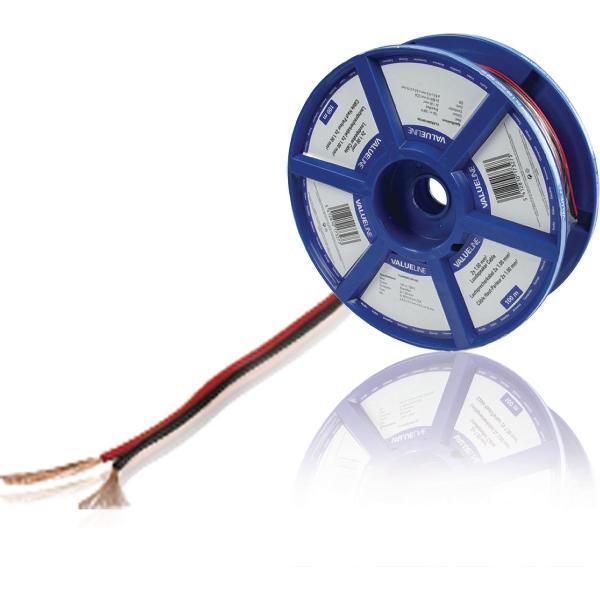 Valueline VLAR26510R100 audio kabel 100 m Zwart, Rood