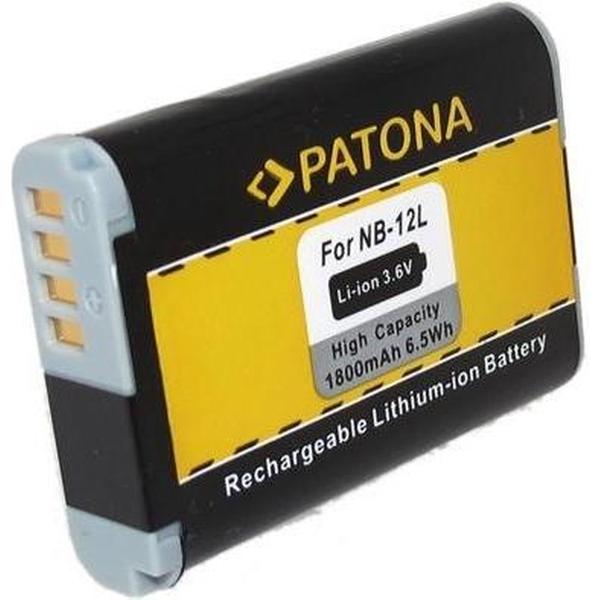Patona Accu Batterij Canon NB-12L NB12L - 1800mAh