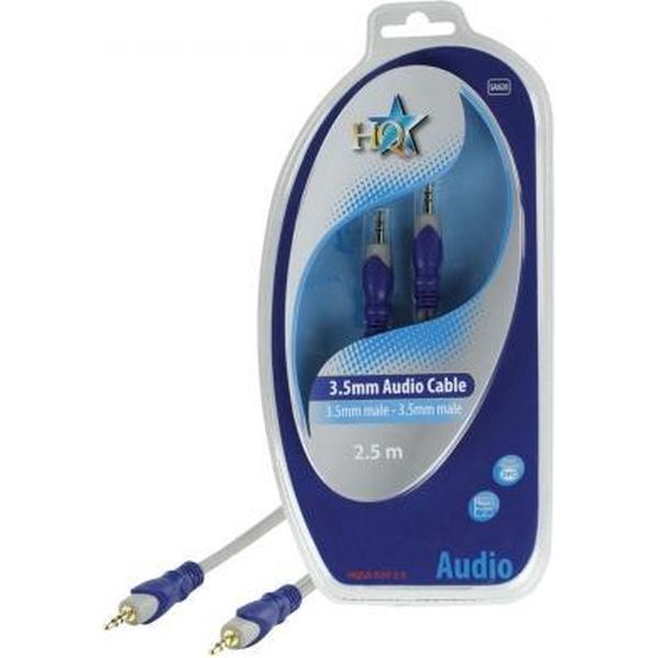 HQ SA-020-2.5 audio kabel 2,5 m 3.5mm Blauw, Grijs