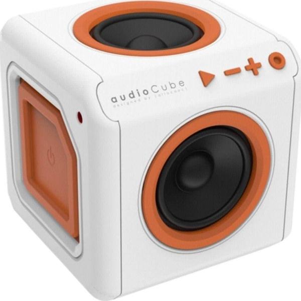 Allocacoc AudioCube Portable EU - Bluetooth - Accu Speaker - Wit/Oranje