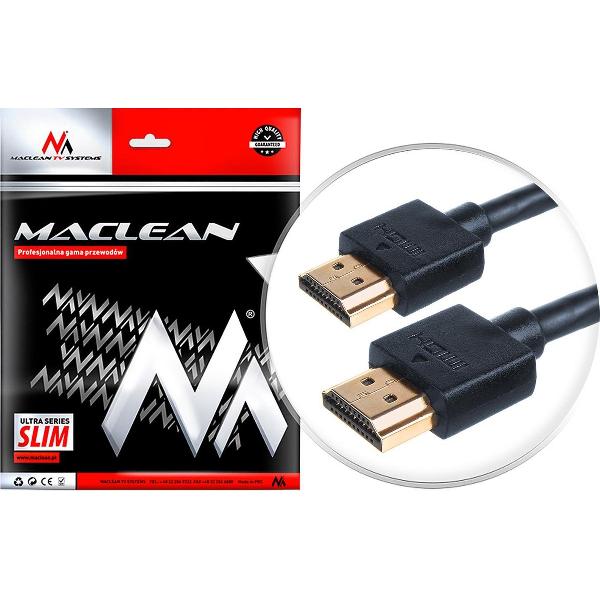 HDMI-HDMI-kabel ULTRA SLIM v1.4 1 m Maclean MCTV-701