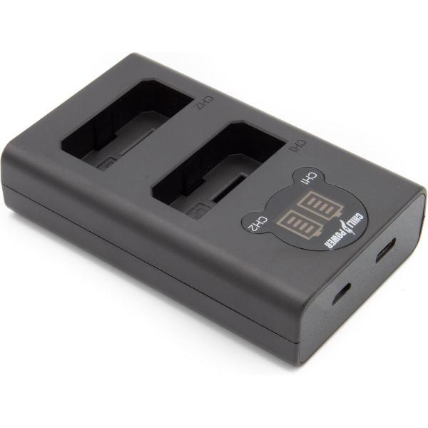 ChiliPower Canon LP-E5 dubbellader voor 2 camera accu's (tegelijk)