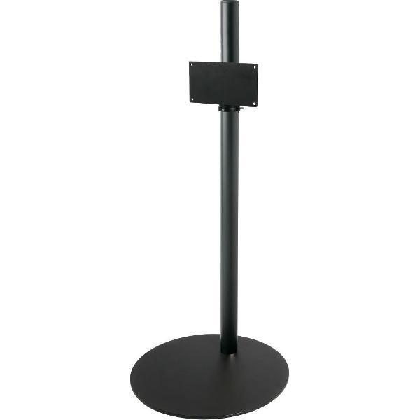 Cavus zwarte vloerstandaard met zwarte voet voor schermen tot 32 inch - 120 cm hoog