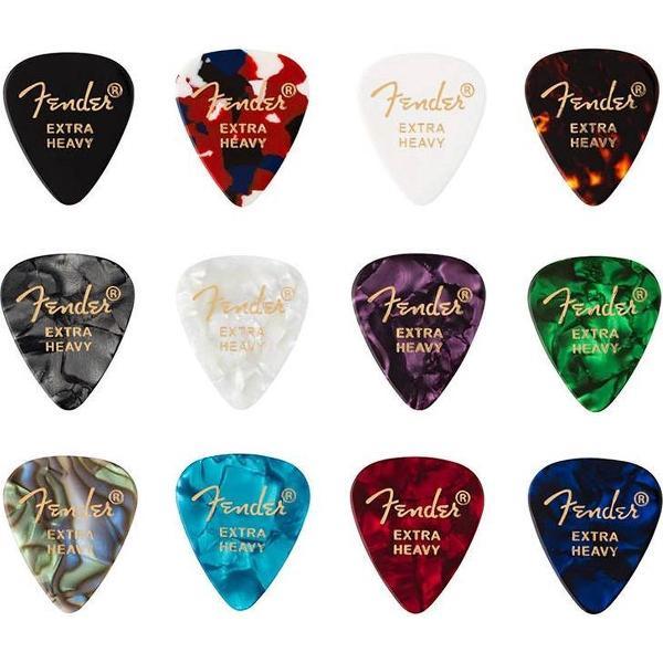 Fender Plectrum Celluloid Medley Plectrums 12 stuks