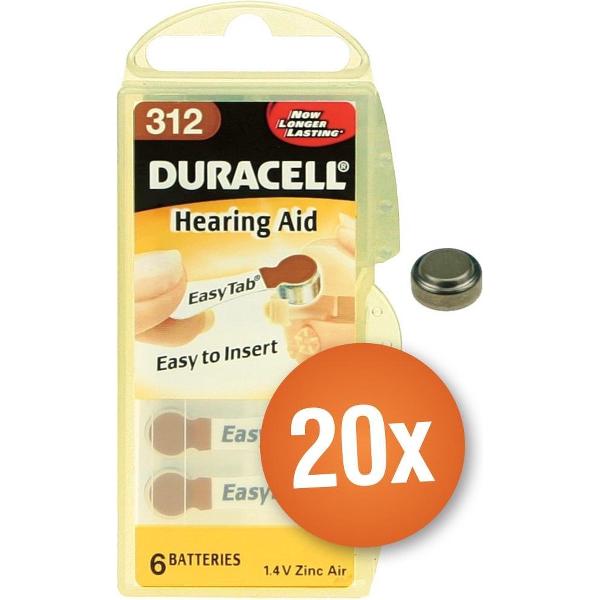 Duracell gehoorapparaat batterijen 312 - Bruin - DA312 - 120 stuks