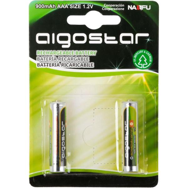 Aigostar AAA Oplaadbare Batterijen - 900 mAh - 2 stuks