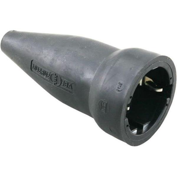 ABL Contrastekker 250v rubber zwart