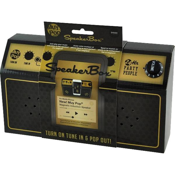 MUY POP SPEAKERBOX - AMP BLACK OPLAADBAAR