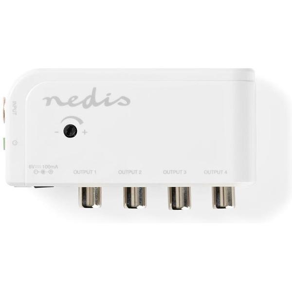 Nedis 10 dB CAI antenneversterker met 4 uitgangen / wit