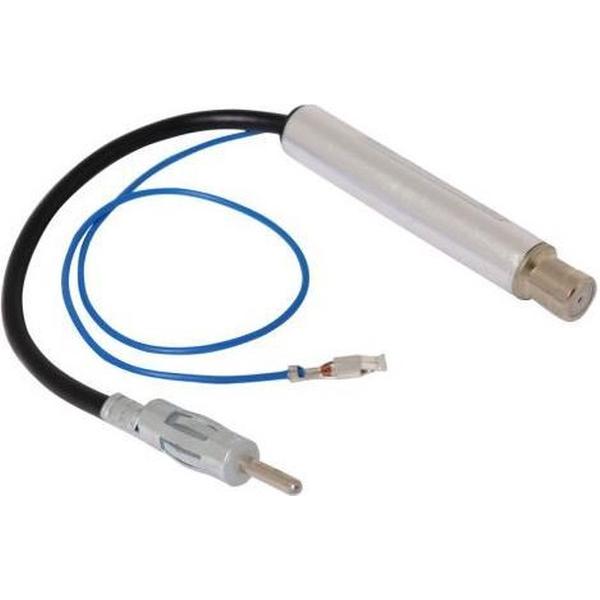 RTA ISO (v) - DIN (m) auto antenne adapter met fantoomvoeding - 0,10 meter