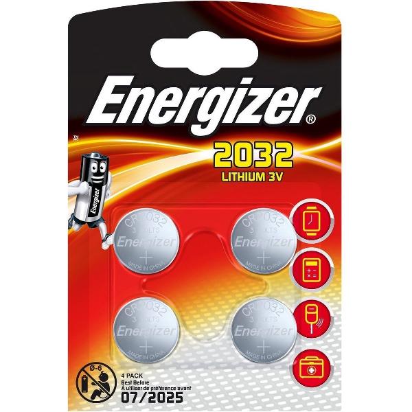 Energizer Batterij Knoopcel Lithium 3v Cr2032 4 Stuks