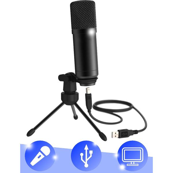 USB Microfoon - Laptop - PC - Studio - Podcast - Gaming - Windows - Mac - incl Usb Kabel & Statief