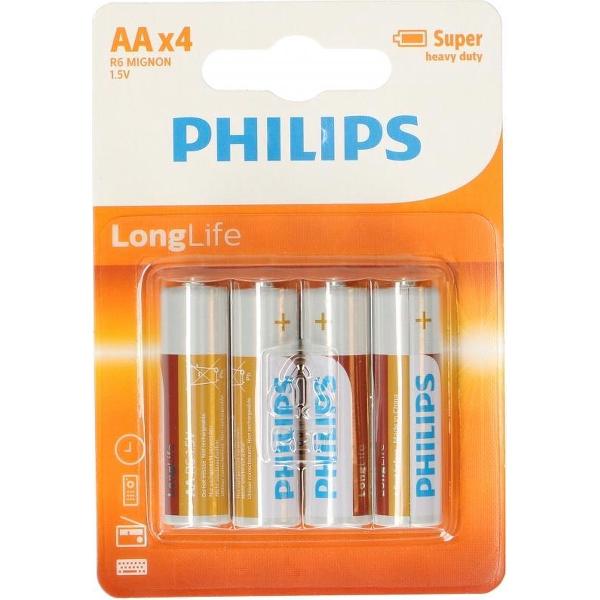 20x Philips AA batterijen 1.5 V - LR6 - alkaline - batterijen