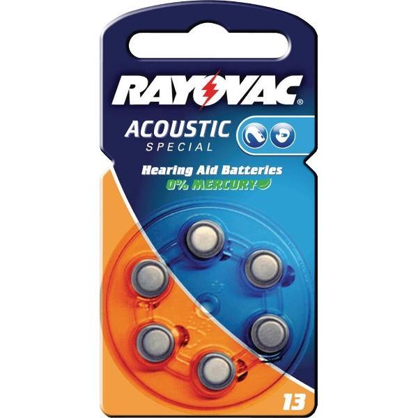 Rayovac Hearing aid 13, 6-pack Wegwerpbatterij Zink-lucht