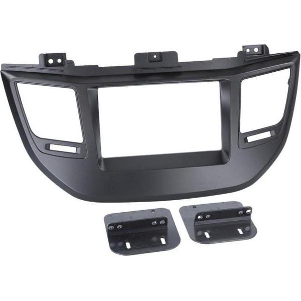 2-DIN paneel Hyundai Tucson 07/2015- zwart