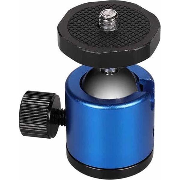Mini 360 graden rotatie panoramisch metalen balhoofd voor DSLR en digitale camera's (blauw)