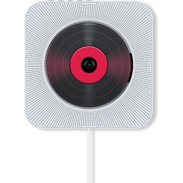Innvision CD speler met radio en Bluetooth - Retro design - Ook voor kinderen - CD / Radio / USB / AUX / Bluetooth - Wit