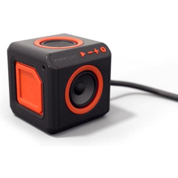 AudioCube bluetooth speaker voor thuis en onderweg - Oranje / Zwart