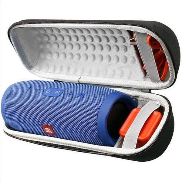 JBL Charge 3 / 4 / 5 Hoes | Beschermende Case | JBL Charge Hardcase | Speakerhoes Charge 4 | Gestoffeerde Binnenkant | |Incl. Kabel Opbergen | Ook voor JBL Charge 5 - Zwart