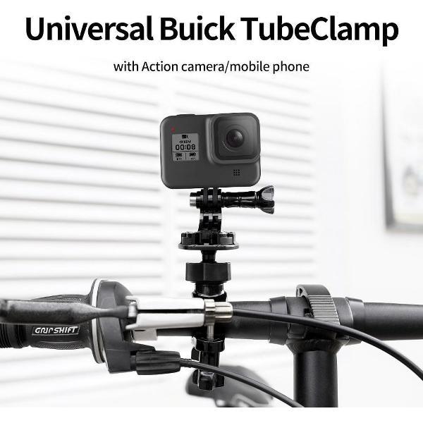 PRO SERIES Fiets Stuur Houder Stuurdiameter (17-35 mm) geschikt voor GoPro / DJI OSMO / Insta360 en Sports / Action Cameras
