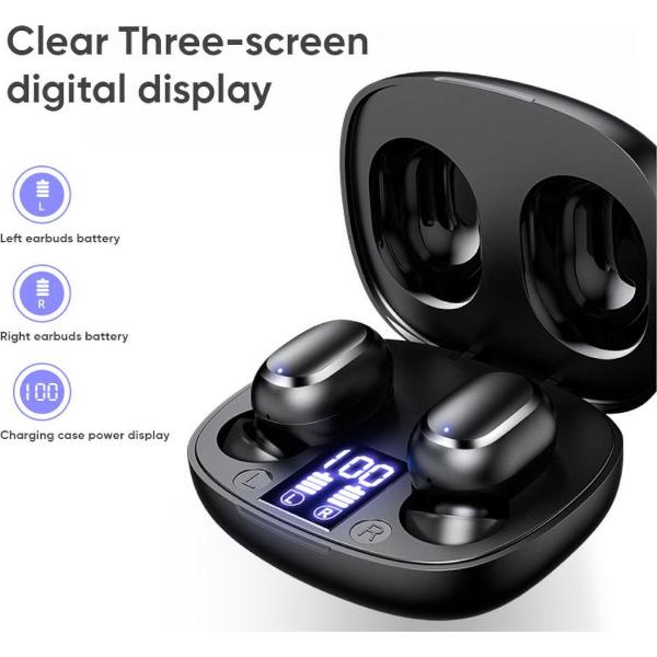 Joyroom Draadloze oordopjes - Waterdicht IPX5 | Earbuds met touch bediening - oplaadcase |Bluetooth 5.0 oortjes| Case met display - Zichtbare batterijniveau