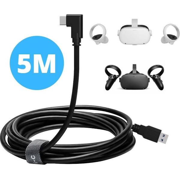 Oculus Quest 2 Link Kabel - 5 Meter USB C naar USB A - Kabel voor Oculus Link - 5gbps - VR - Hoge Snelheid Kabel Oculus Quest