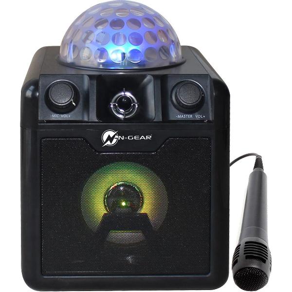 N-GEAR DISCO BLOCK 410 - Portable karaoke set zwart met microfoon