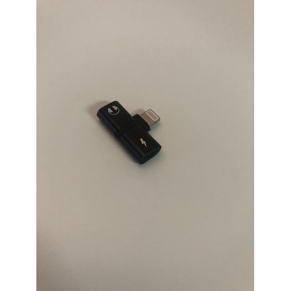 Splitter Power Tower voor Iphone audio en opladen Zwart