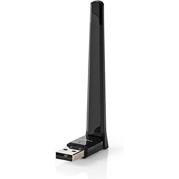 Nedis WSNWA600BK Dongle Voor Draadloos Netwerk Ac600 Dual Band Zwart