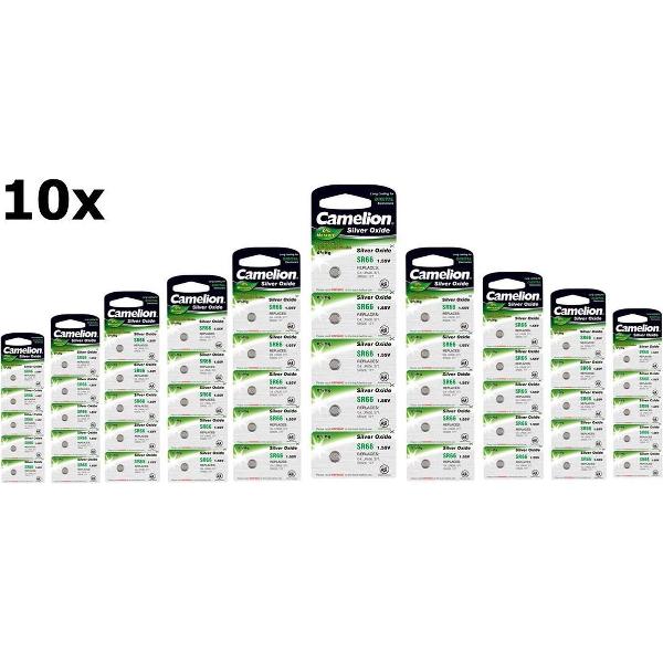 50 Stuks (10 Blisters a 5st) - Camelion Silver Oxide SR66W/377 1.55V knoopcel batterij