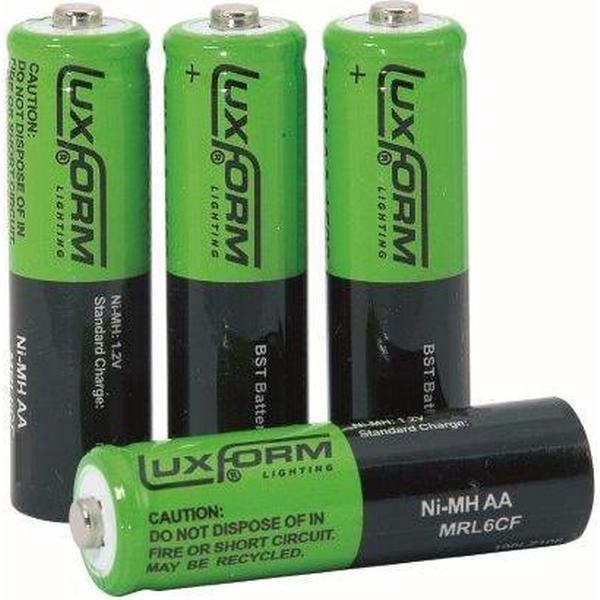 Luxform 4x 1.2V 800mAh oplaadbare AA NimH batterij