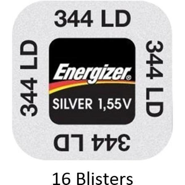 16 stuks (16 blisters a 1 stuk) Energizer Zilver Oxide Knoopcel 344/350 LD 1.55V