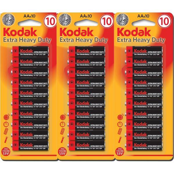 Kodak AAA Batterijen Extra Heavy Duty Goede kwaliteit Batterijen - Mini Penlite - 30 Stuks