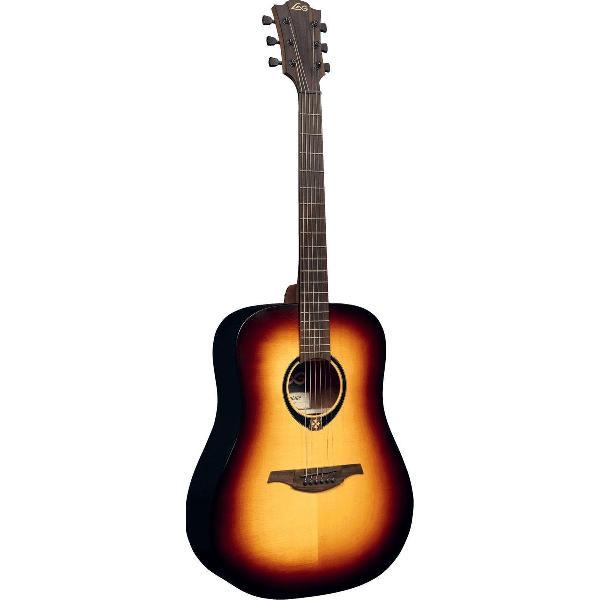 Lag Tramontane T70D BRB dreadnought western gitaar brown burst