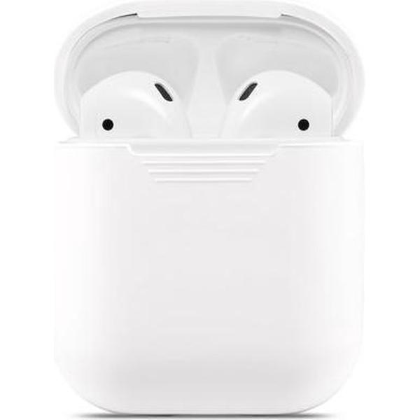 GadgetBay Soft Silicone hoesje voor Apple AirPods Case - Wit