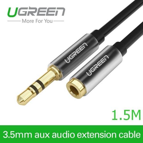 UGREEN Premium 3.5mm Audio Jack verlengkabel - 150cm - Zwart