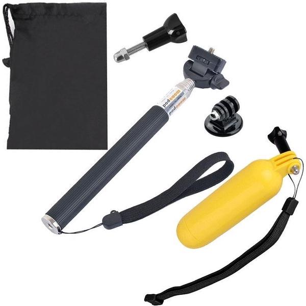 YKD-133 5-in-1 schokbestendige EVA-camerabehuizing + zwevende handgreep + telescopische handheld Monopod + statiefadapter + schroeven + bag-set voor GoPro NIEUWE HERO / HERO6 / 5/5 sessie / 4/3 + / 3/2/1