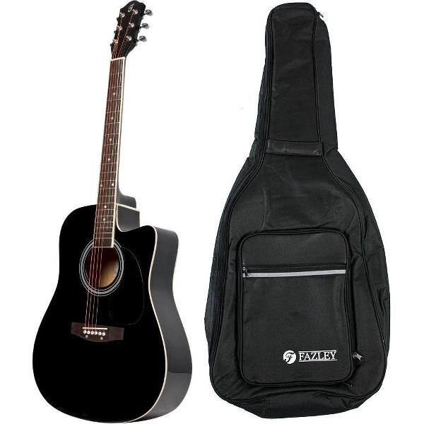 Fazley W50CBK akoestische westerngitaar zwart + gigbag