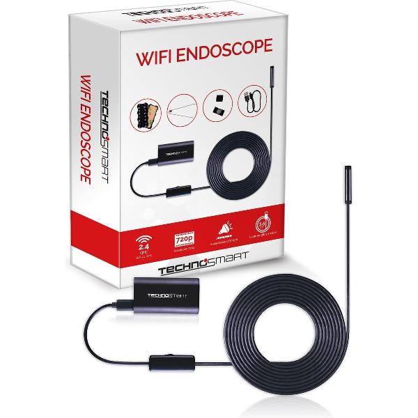 Technosmart HD Inspectiecamera – Endoscoop Camera met Wifi – IP67 Waterdicht – Met LED – 3,5 m Snoer – Incl. Accessoires