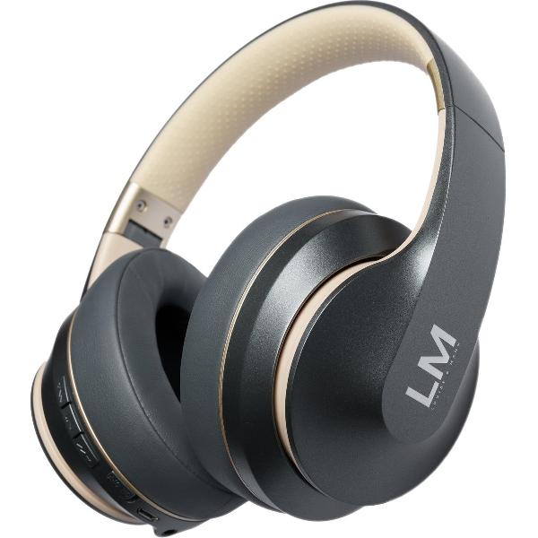 Louise&Mann 4 Draadloze Over-Ear Koptelefoon - Bluetooth 5.0 - Met Microfoon - Grijs/Goud