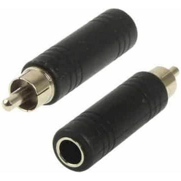 RCA-stekker naar 6,35 mm stereo-aansluiting