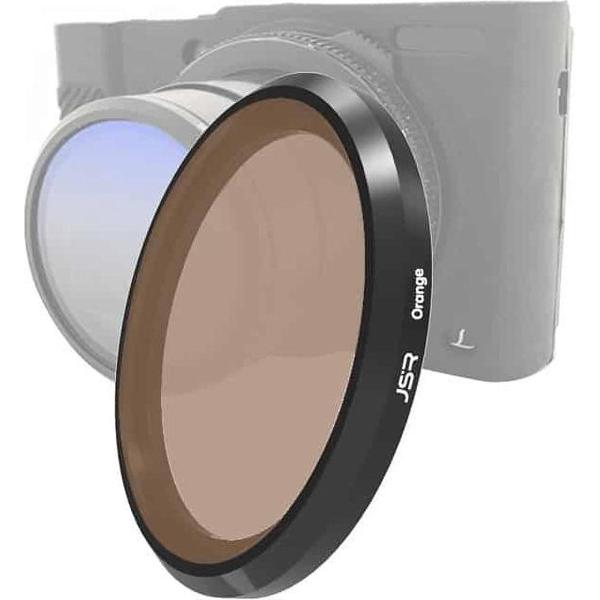 JSR gekleurde lensfilter voor Panasonic LUMIX LX10 (bruin)