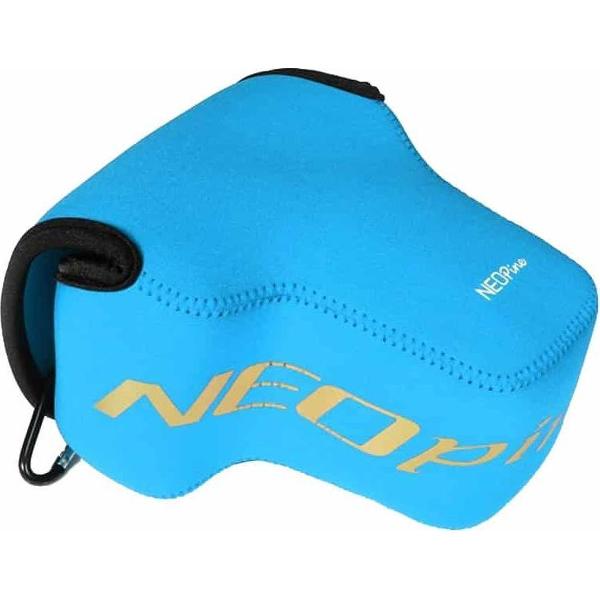 NEOpine Neopreen schokbestendige zachte draagtas met haak voor Nikon P900s camera (blauw)